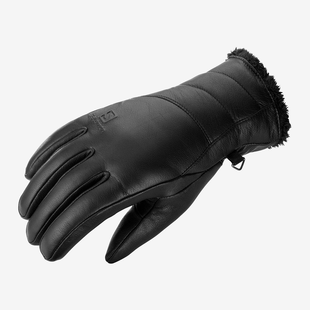 Salomon Israel NATIVE W - Womens Gloves - Black (JZLW-78614)